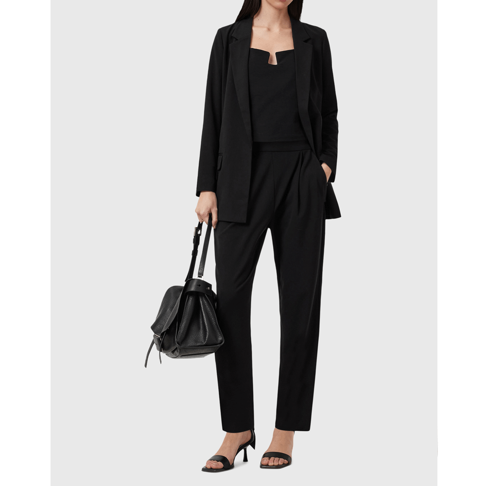 AllSaints Aleida Lightweight Black Tri Trousers